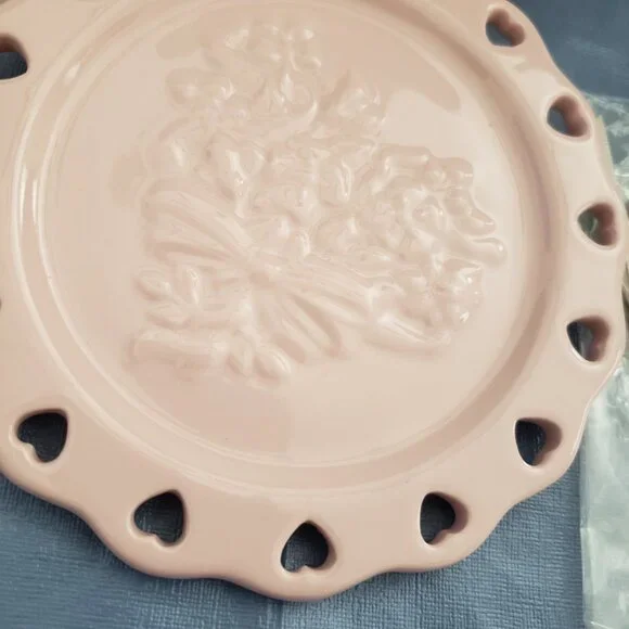 LONGABERGER SWEETEST HEART CANDLE PLATE - NIB - Picture 2 of 8